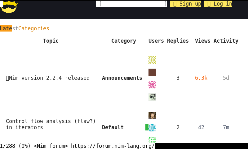 Nim forum